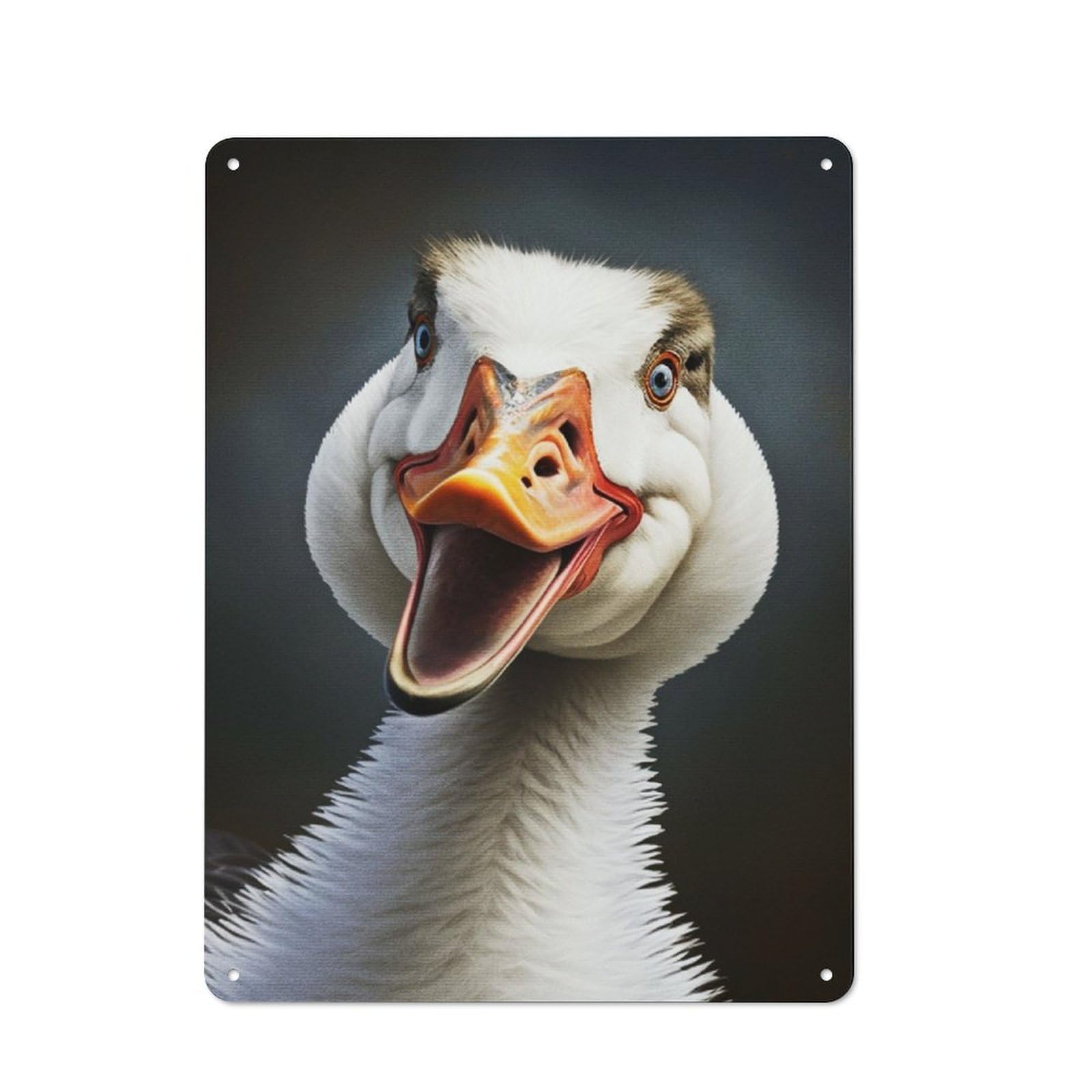 Junmoney Laughing Duck Vintage Tin Sign 40X30cm With For Guest Room Or Hallway, Suited To Wall Displays In Guest Rooms And Hallways