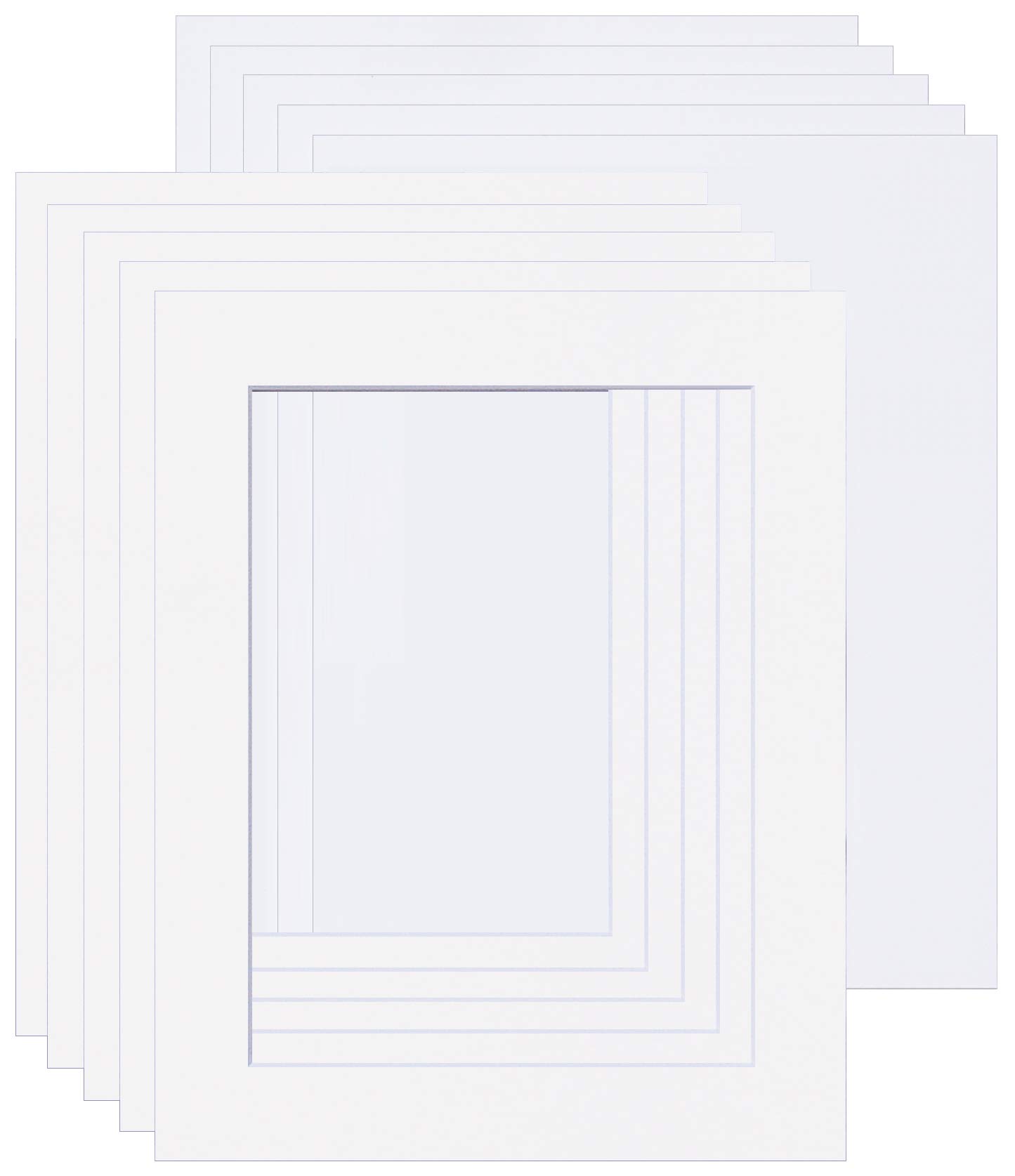 Picture Mounts with Backs, Pack of 10, Choice of Size & Colour [Soft White/Off-White, 10 pcs, 11 x 9 to fit 6 x 4]