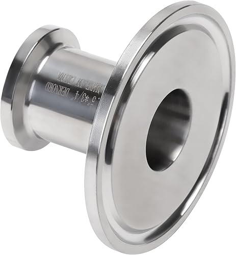 Miniatura 7 de DERNORD Reductor concéntrico sanitario con tres abrazaderas Trébol de acero inoxidable 304 Reductor de tapa de extremo de ajuste sanitario (Tri