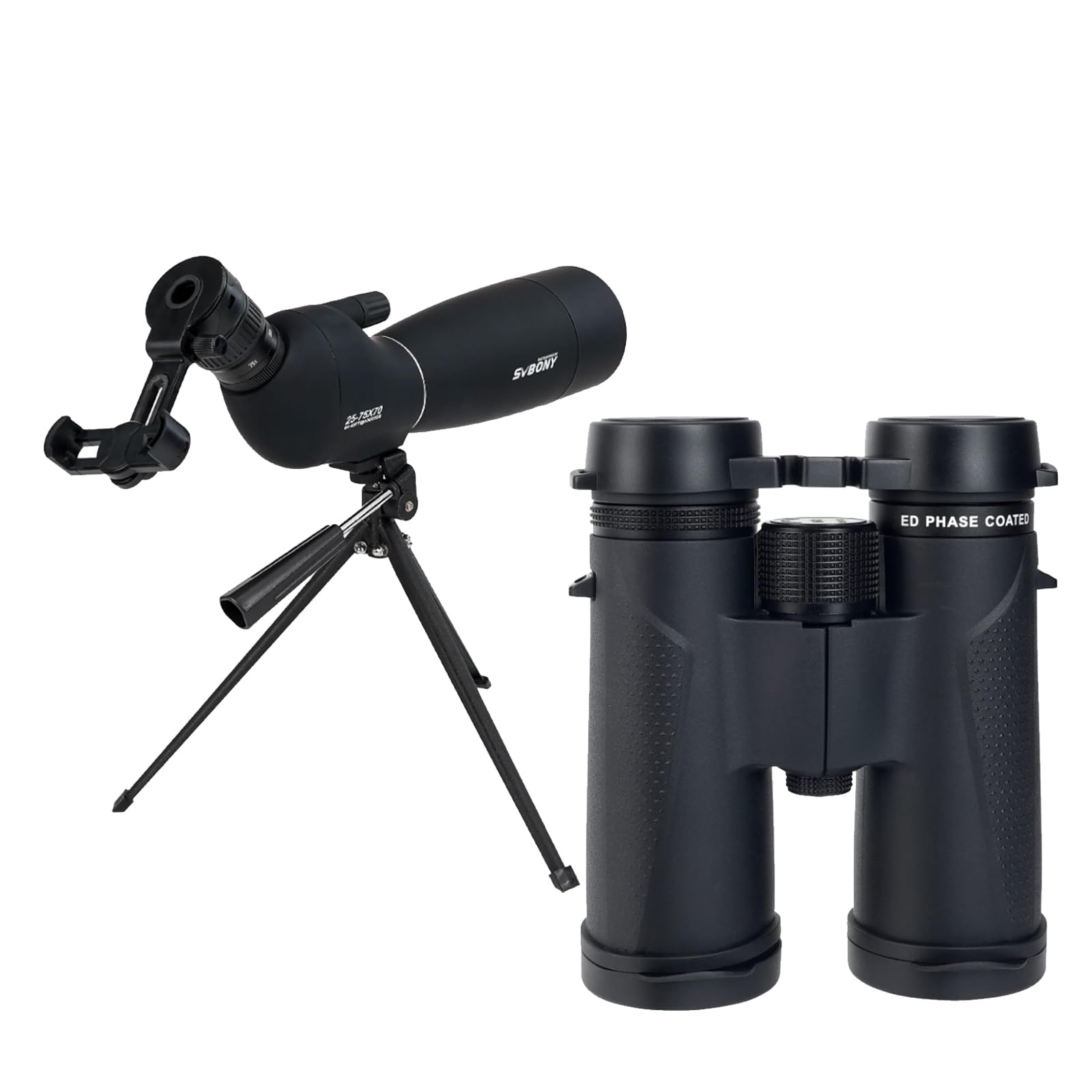 SVBONY SV28 PLUS Spotting Scopes Bundle with SVBONY SV202 Binoculars