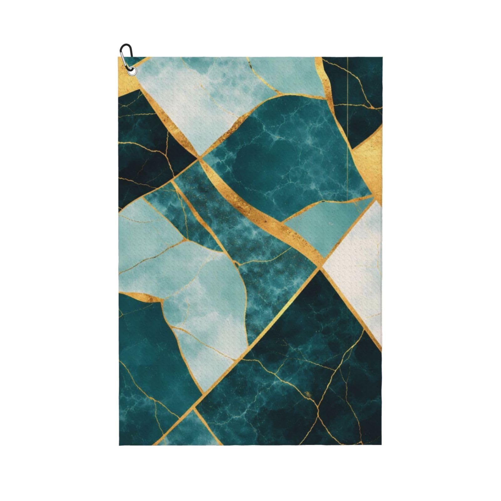 BSDFGSDD Gold Glitters Marble Turquoise Golf Towel 24 x 16 inches