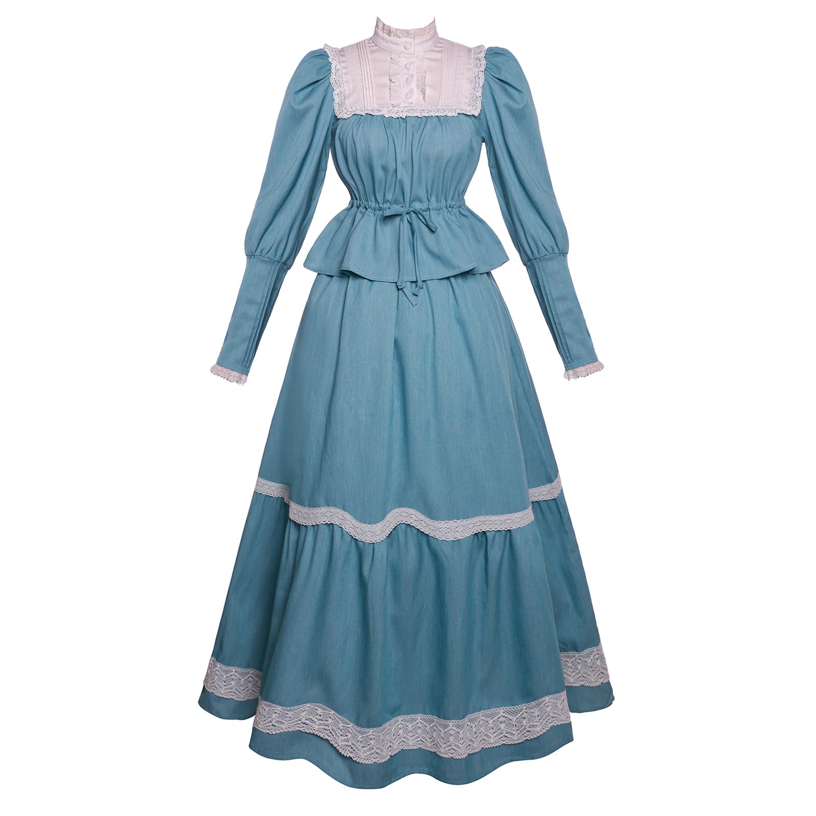 Mikan Tsumiki Edwardian Dress for Women 1900s Long Sleeve Victorian Dress