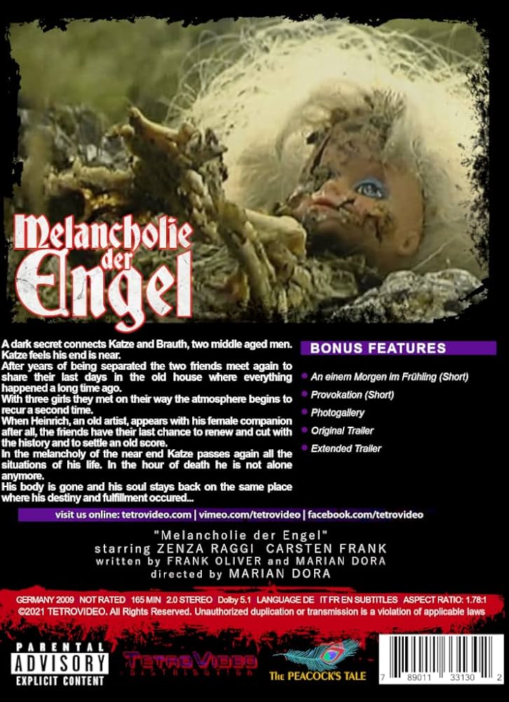 【廃盤】Melancholie der Engel DVD　ホラー グロテスク Melancholie der Engel [DVD limited 250 + Slipcase + Card