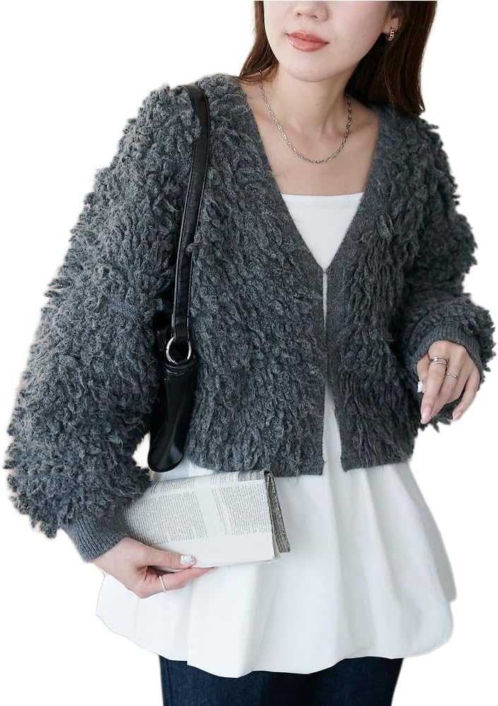 CDG◇カーディガン(厚手)/XL/アクリル/BLK/無地/SZ-N006 cdg カーディガン