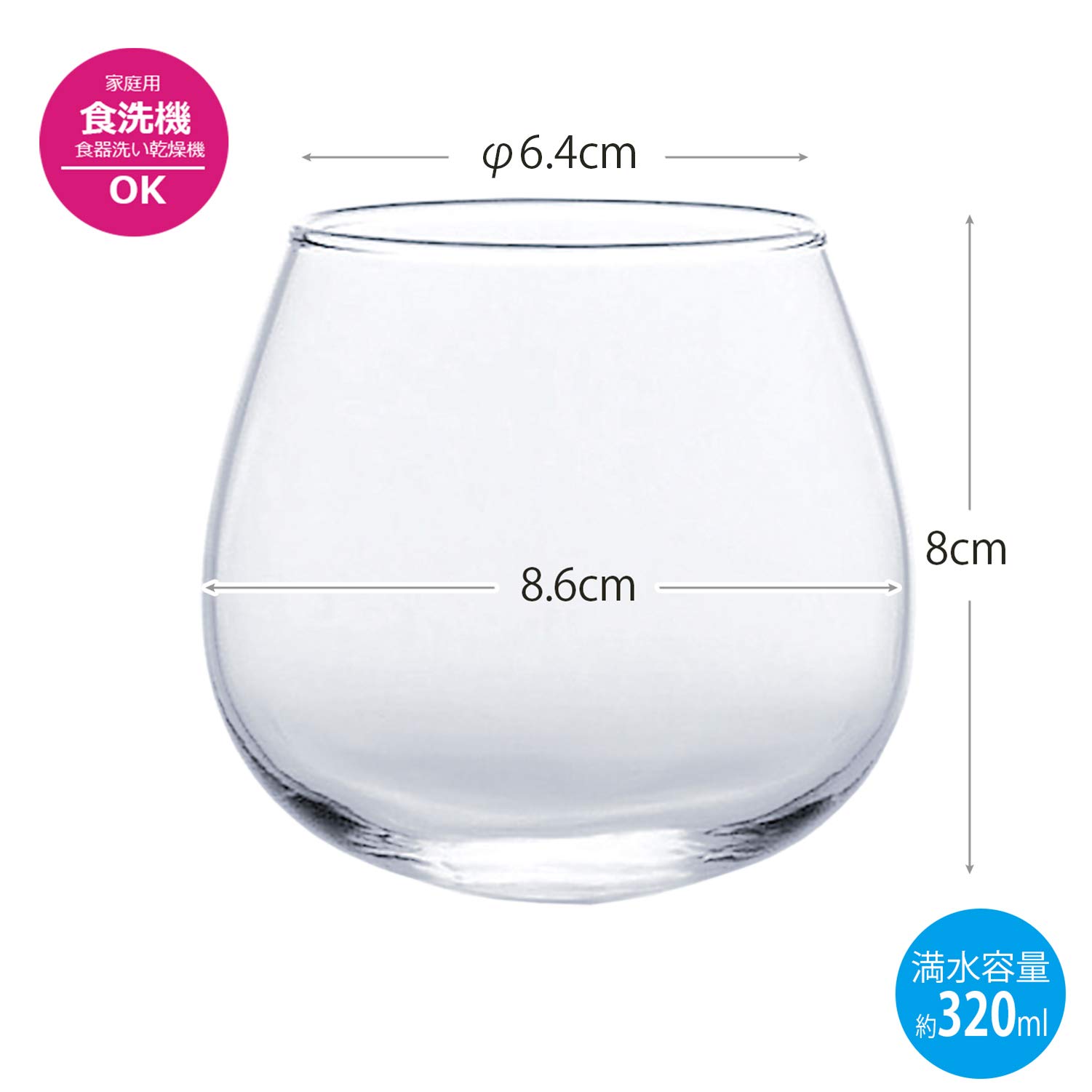 Buy 東洋佐々木ガラス Toyo Sasaki Glass 00095-JAN-W Tumbler, Clear