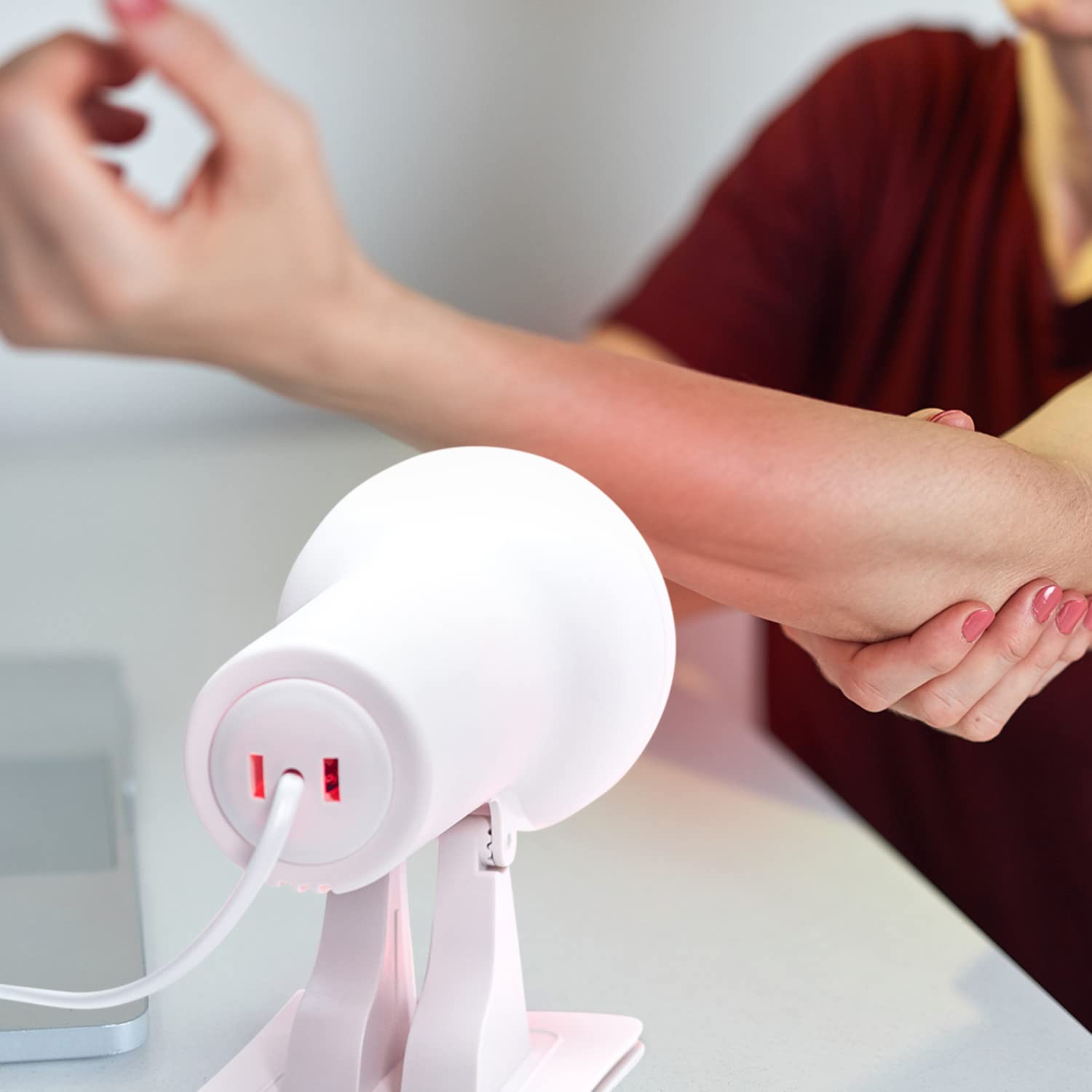 Bodi-Tek Lámpara de calor infrarroja con bombilla inastillable de 150 W para un calor calmante y penetrante profundo, ayuda a aliviar dolores musculares y rigidez de las articulaciones, temporizador y