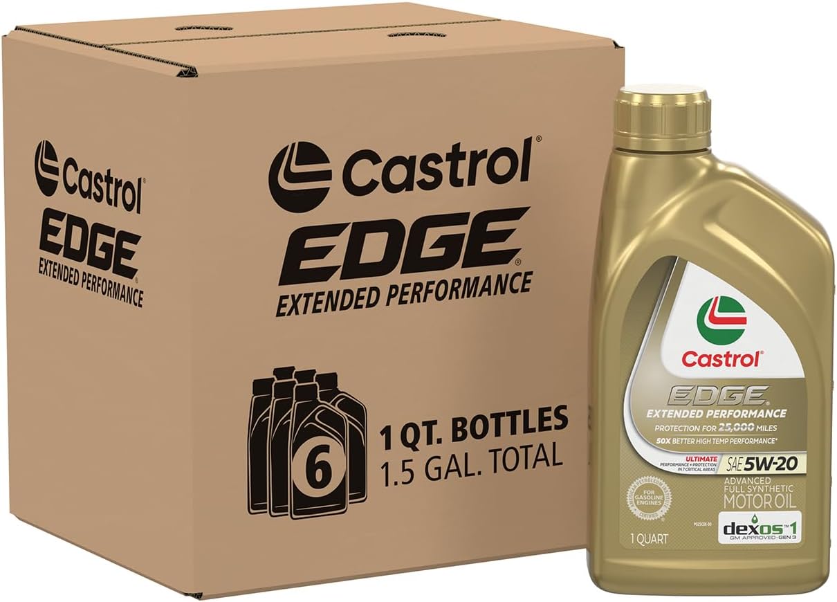 Edge Extended Performance 5W-20 Motor Oil 1 Quart, Pack of 6