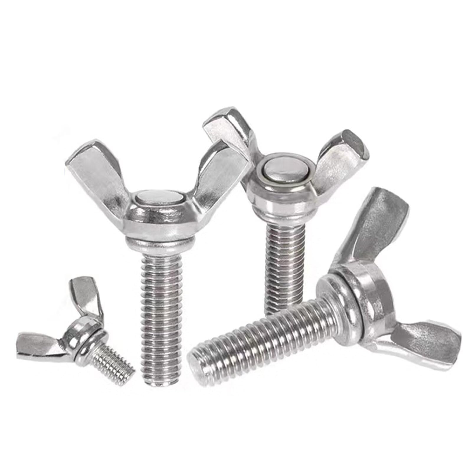 M5-0.8 x 16mm 304 Stainless Steel Wing Butterfly Screws Bolts,Wing Bolt,Machine Fastener,Thumb Hand Screws for Electronic Equipment,5 Pcs