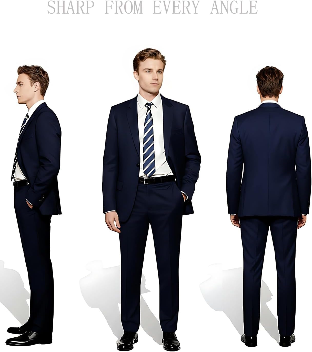 A&J DESIGN Mens One Button Suit Jacket with Lapel Boutonniere Hole Slim Fit Casual Business Sport Coats and Blazers - Image 6