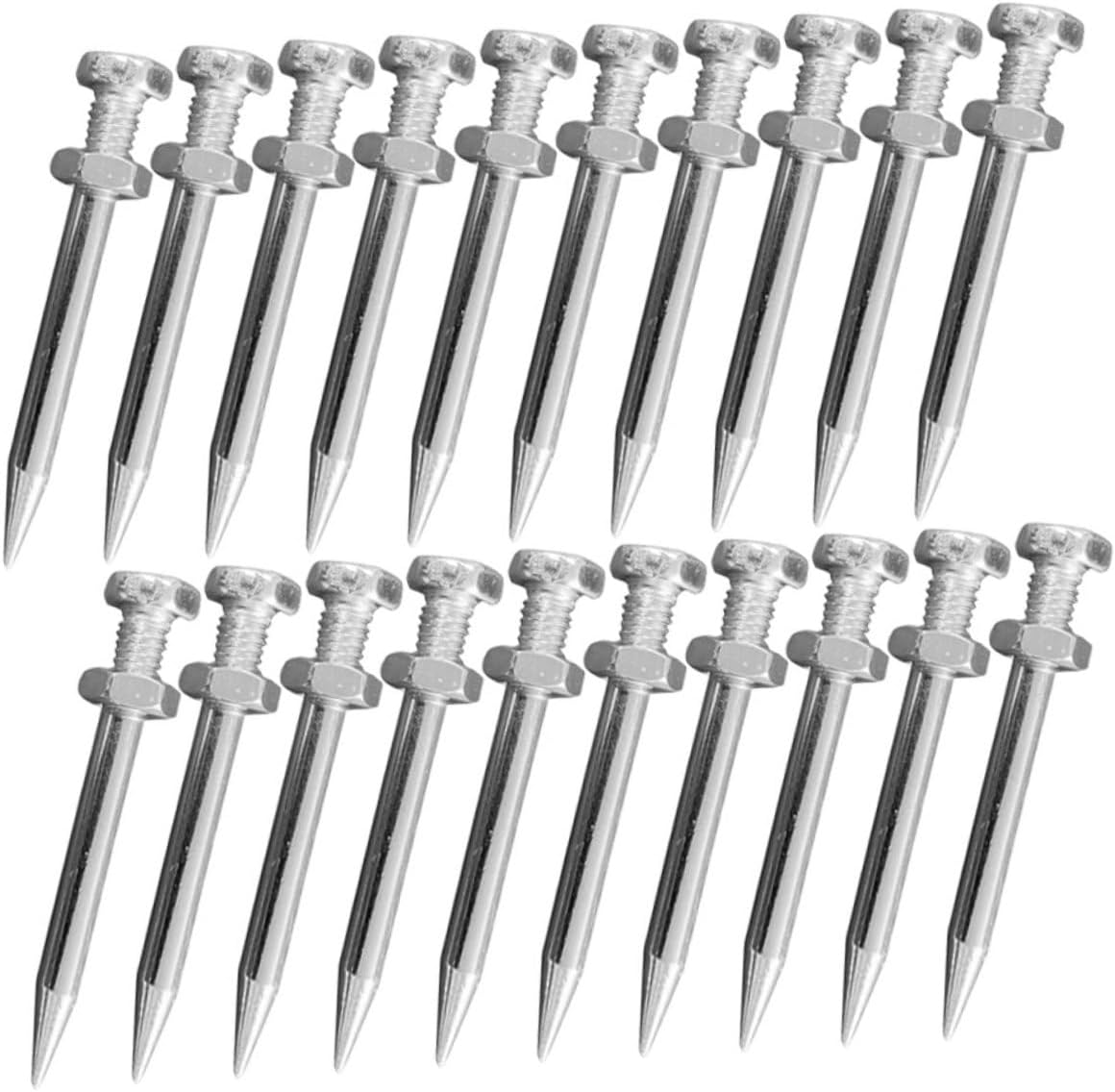 OUNONA 60pcs Garden Stake Lawn Aerator Tool Bulk Lawn Care Supplies Aerator Shoes Metal Nails for