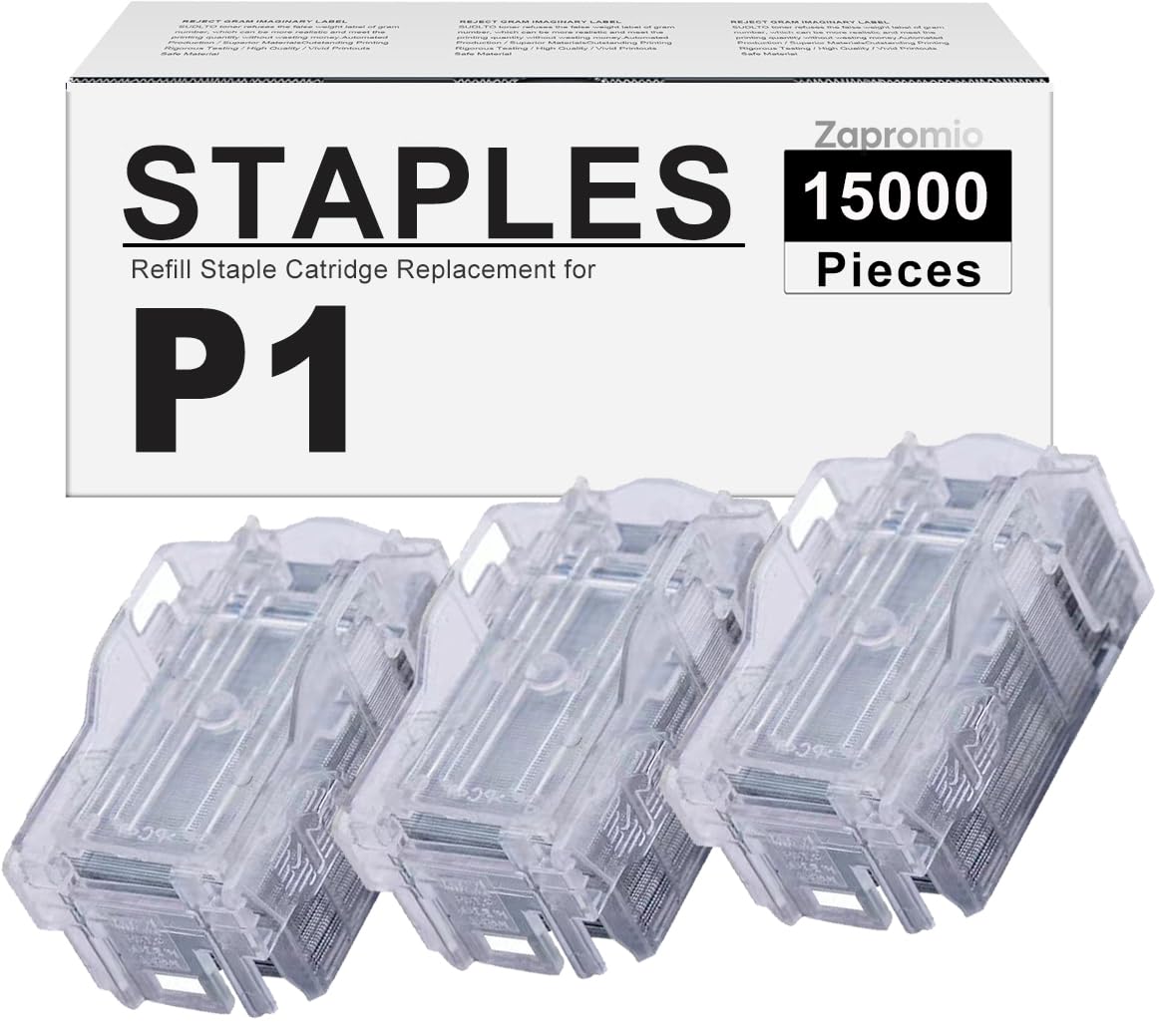 3-Pack P1 Staple Compatible with Canon Staple P1 1008B001 1008B001AA Stacker Staples Refills (3 Cartridges X 5,000 Staples Each)