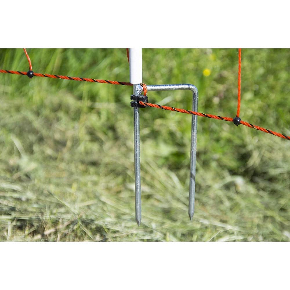 horizont Filet pour moutons avec double pointe, clôture pour moutons, longueur 50m, hauteur 90cm, orange, filet électronique, clôture de pâturage pour moutons, clôture électrique, clôture pour chèvres