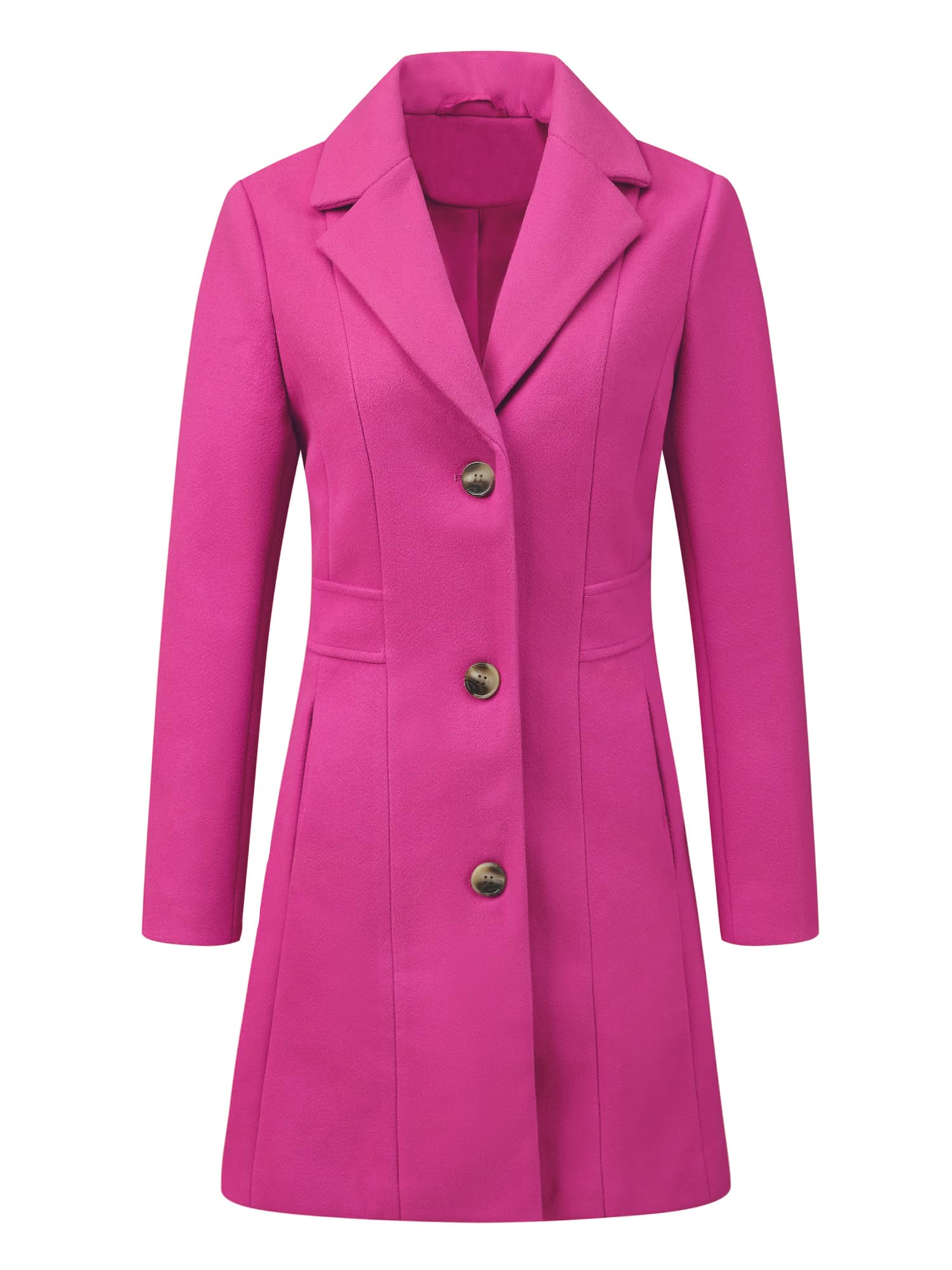 Allegra K Womens Winter Elegant Pea Coat 2026 Single Breasted Long Overcoat