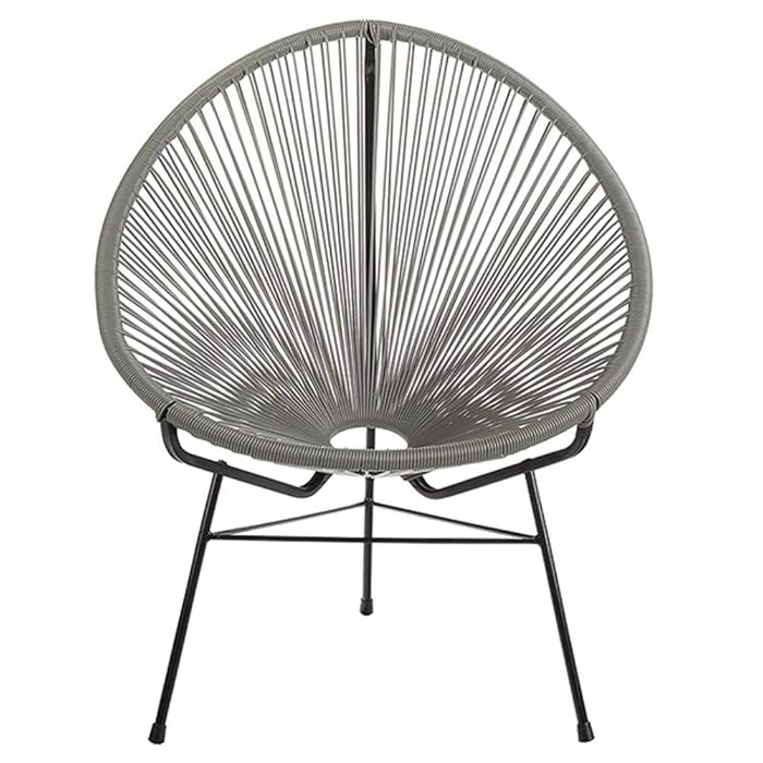 Buy N / A Steel Rattan String Egg Moon Chair Indoor Outdoor AllWeather