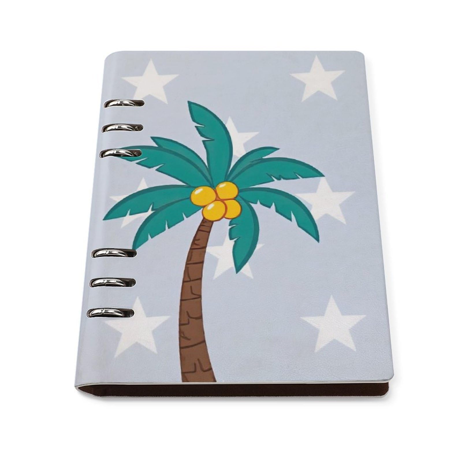 Carnet de notes A5 en cuir rechargeable au design palmier ciselé - 8