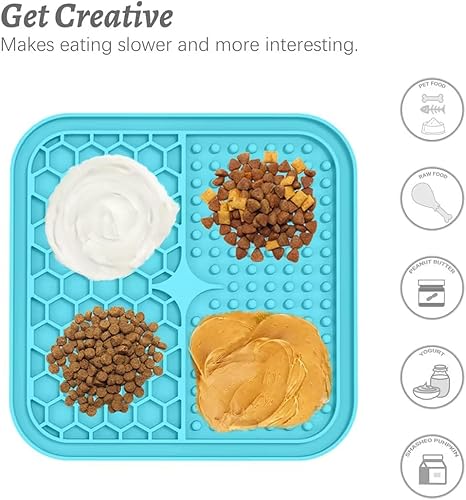 Miniatura 17 de MateeyLife 2 alfombrillas grandes para lamer perros y gatos, alfombrillas para lamer para aliviar la ansiedad del perro, almohadilla de mantequilla