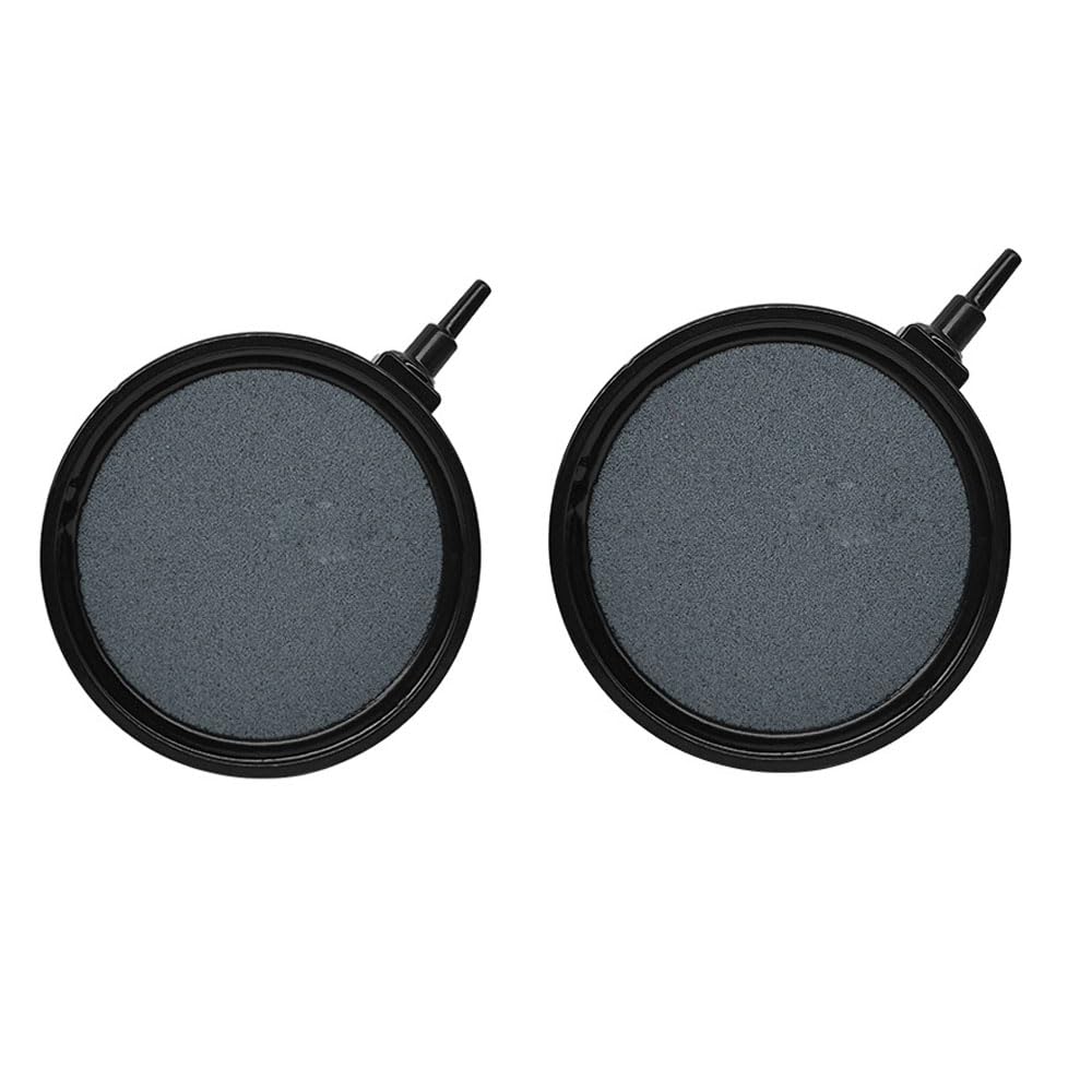 BE-TOOL 2 Pack Air Stone Bubble Ring Disc, Adjustable Aquarium Air Stone Round Durable Airstones Fish Tank Bubbler for 4mm/8mm Hose for Aquariums Pond (10.5cm/4.13in+13cm/5.11in) — image 1
