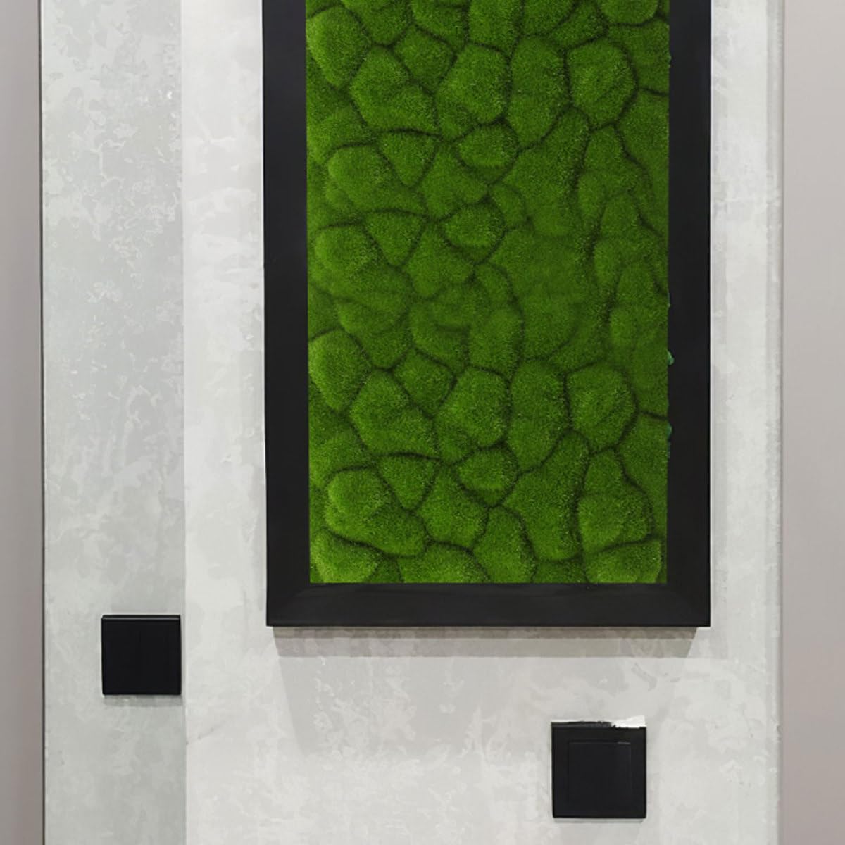 TOYANDONA Lámina de Musgo Artificial Verde para Decoración de Pared Interior, 2 Piezas Construcción Resistente y Textura de Vellón para Fondo Natural en Bodas
