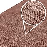 ANRO Läufer In-/Outdoor Teppich wasserfest Balkon Teppich auch für Balkon und Terasse Flur Bodenmatte wetterfest Rust Abwaschbar 350 x 67cm