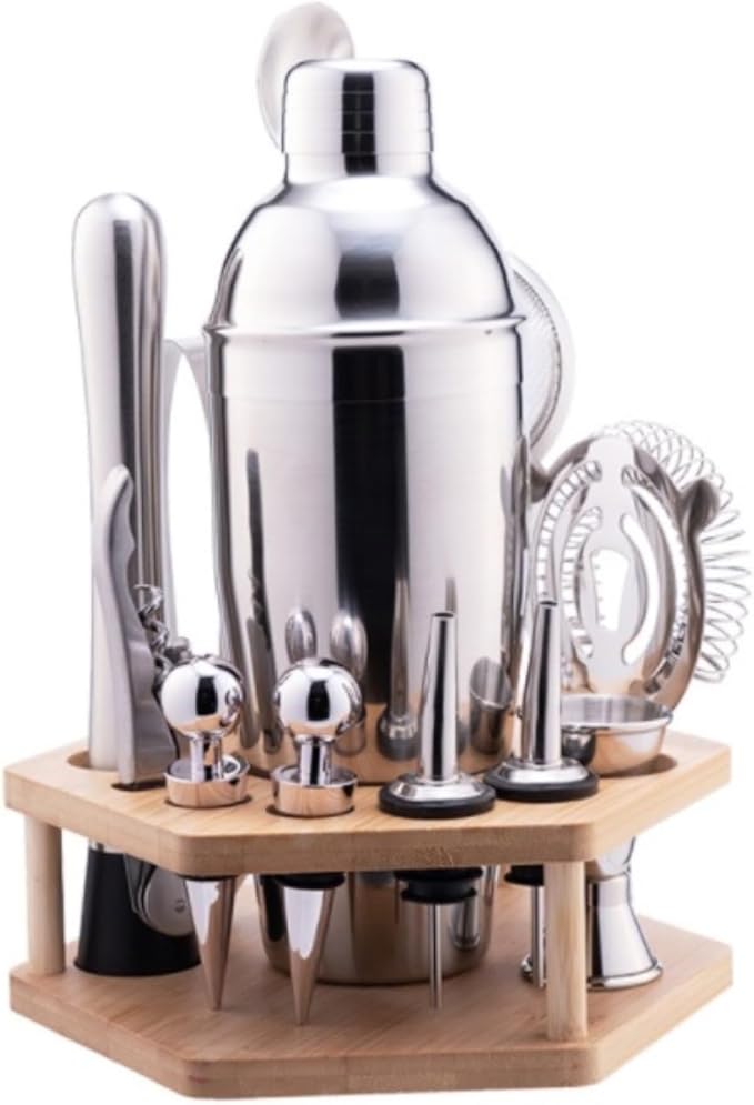 Kit Bartender 13 Piezas Coctelera Set Herramientas Bar Acero Inoxidable miniatura 5
