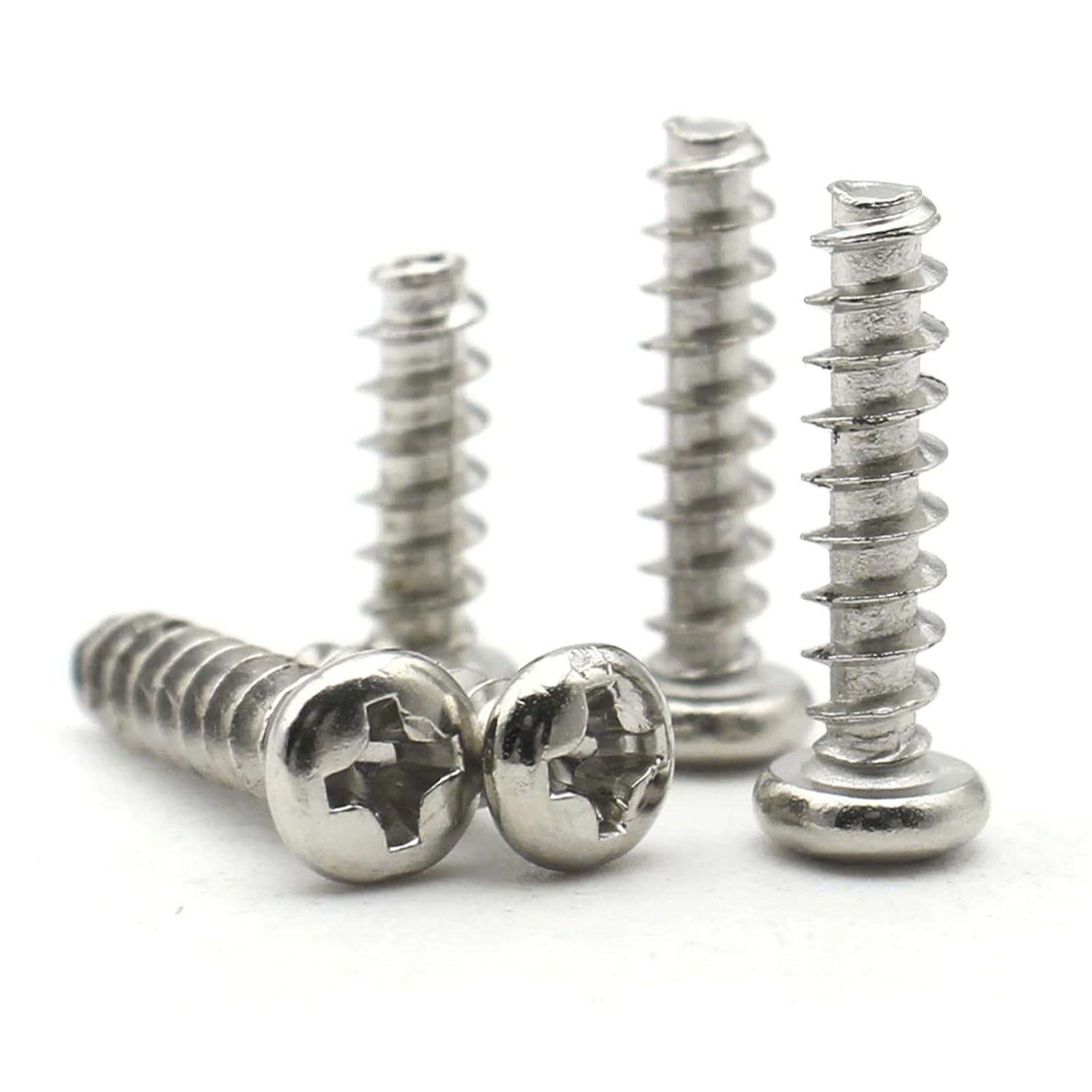 Nickel-Plated Carbon Steel M2 M2.2 M2.3 4/5/6-18MM Cross Recessed Round Head Screw 100Pcs(6mm,M2.2 (100pcs))