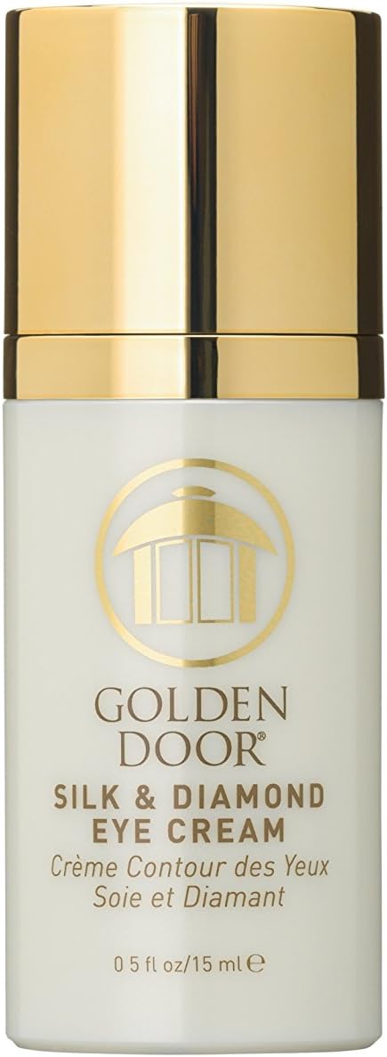 Golden Door Silk & Diamond Eye Cream, 0.5 fl oz, Reduce Appearance of Crow’s feet, Puffiness, fine Lines & Wrinkles, Fades Dark Circles, Total Eye Treatment, Turn Back time, Refresh Tired Eyes