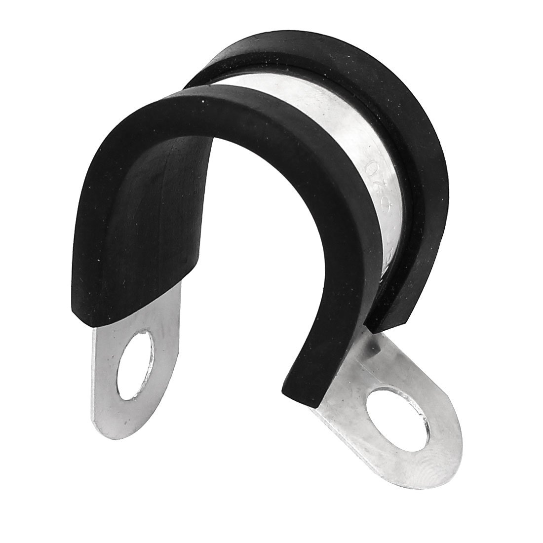 Aexit 20mm Dia Clamps EPDM Rubber Lined P Clips Water Pipe Tube Clamps Strap Clamps Holder 5pcs
