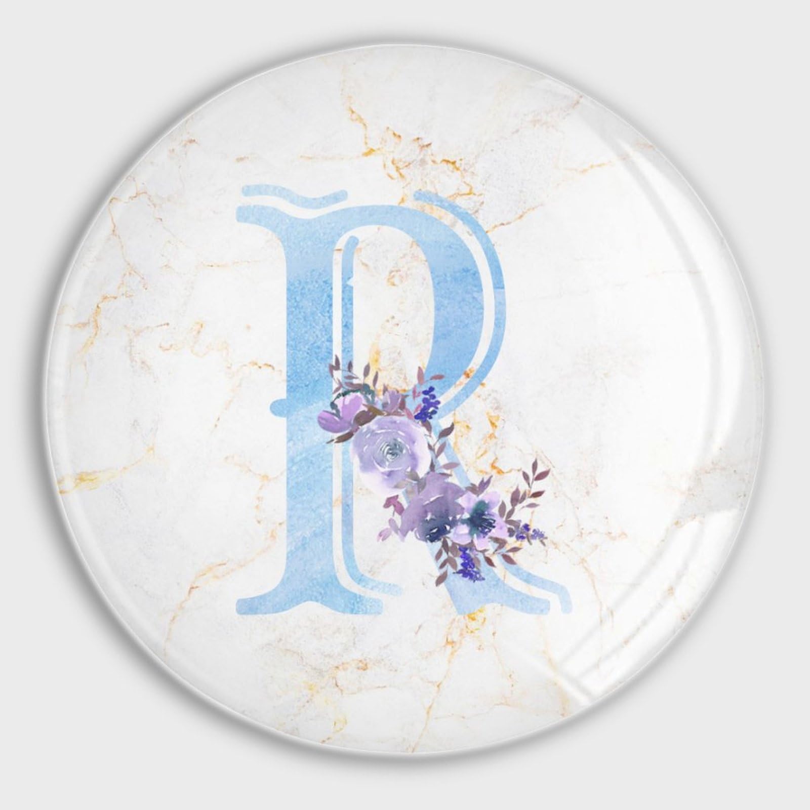 Aimants puissants en verre lettre R pour stopper les papiers qui glissent du frigo