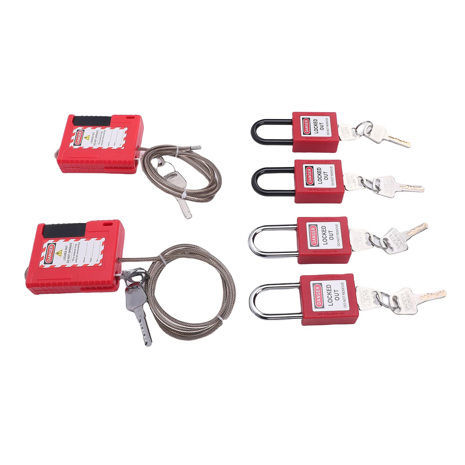 Kit de etiquetado de bloqueo eléctrico Juego de candados de bloqueo Cerrojo Bloqueo de disyuntor universal Candado Loto Juego de candados de seguridad para la industria