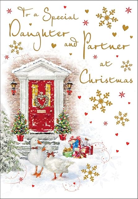 Regal Publishing Traditional Christmas Card Daughter & Partner - 9 x 6 inches