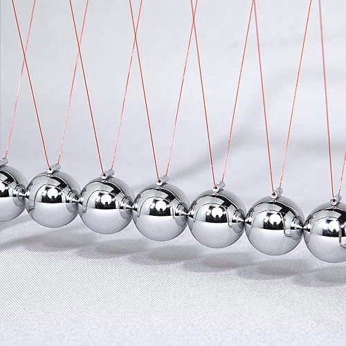 Miniatura 4 de Cuna Newtons, péndulo Newton con 7 bolas, bola de equilibrio clásica de Newton, artilugio de ciencia física, juguetes de escritorio y accesorios de