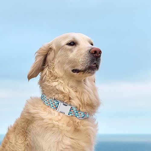 Miniatura 3 de OpetMart Collar para perro, collar de nailon suave y transpirable con hebilla de metal de liberación rápida, collar ajustable para perros pequeños,