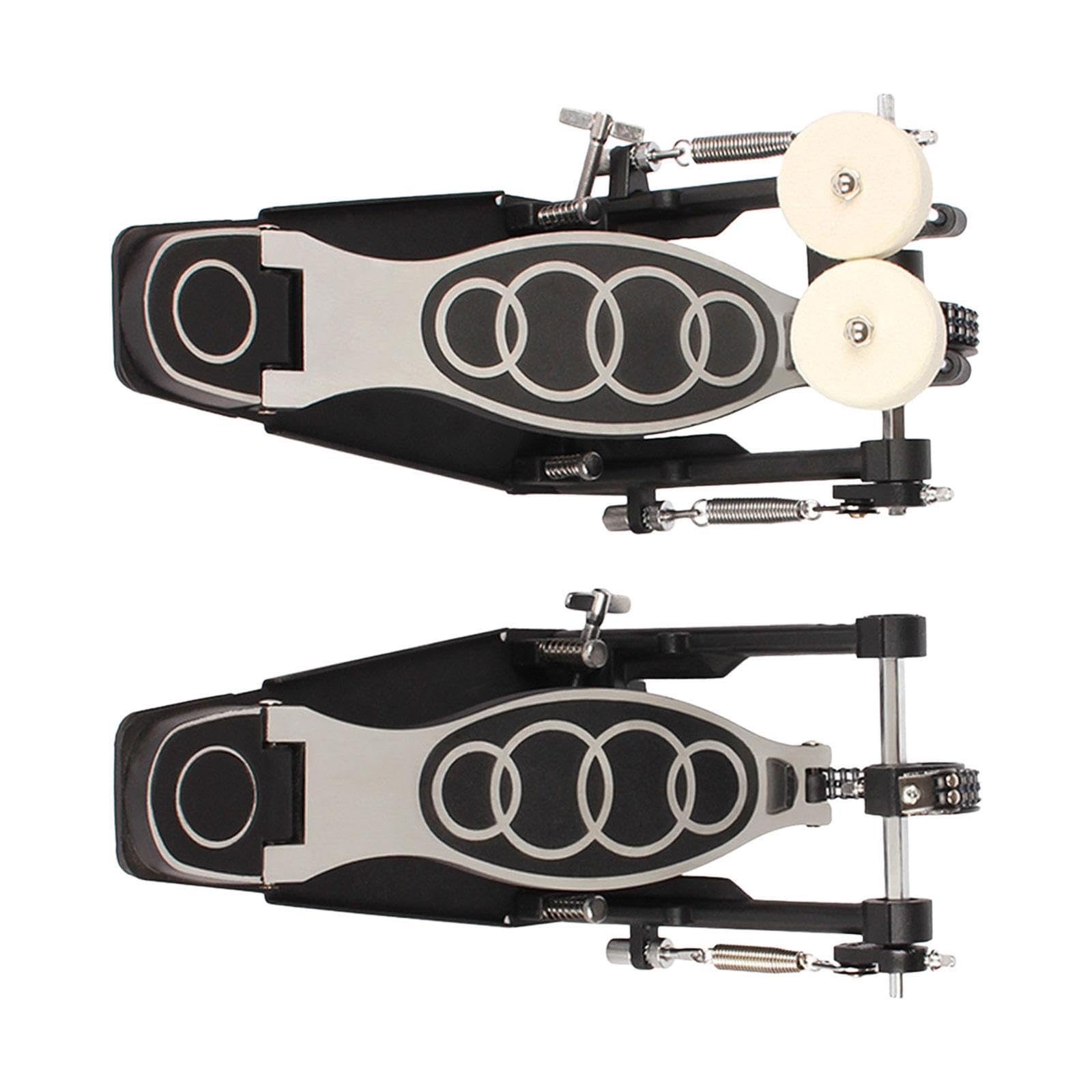 Pedal de bombo doble, eléctrico, de doble cadena, antideslizante, con funciones ajustables, ideal para bateristas. Instrumento de percusión.