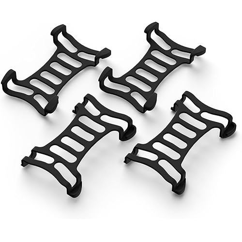 Rubber Clip x 4 Compatible with Tracti Smart Dog 6 LET/Classic GPS Tracker Adventure Replacement Pet Location Accessories, Black