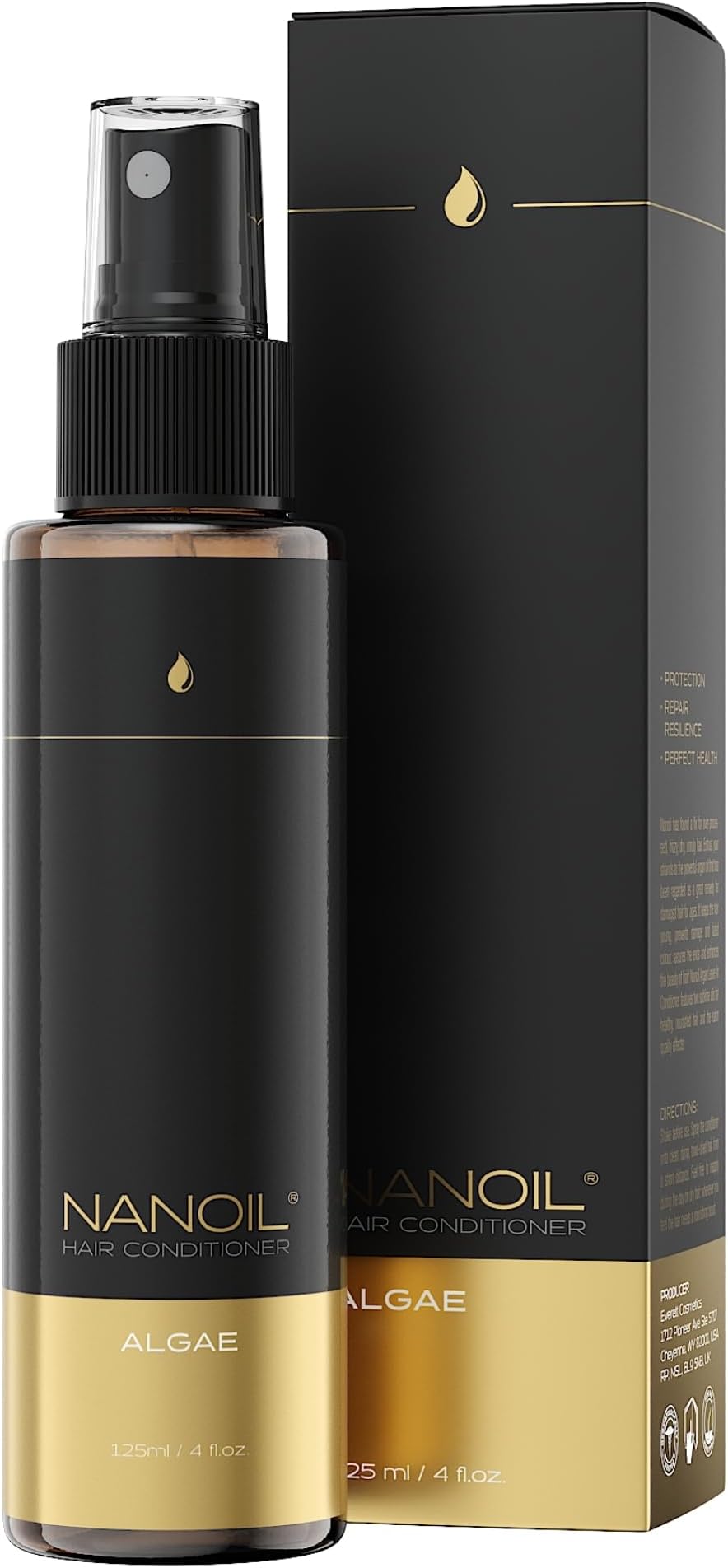Hair Conditioner 125ml - Bi-Phase hair conditioner, professional care for all hair types, hair repair, hydration and softness (Algae)