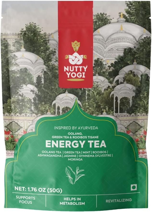 Green Energy Tea | 50g | Chai with Herbs I Jasmine, Roobios, Mint and Herbs I Unique Recipe I 100% Natural