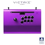 Victrix Pro FS ESports Playstation Fight Stick for PS4, PS5, PC, Durable Aluminum, Sanwa Denshi Buttons, Ergonomic Wrist Slope, Detachable Joystick, Tournament Grade for Fighting Games (Purple)