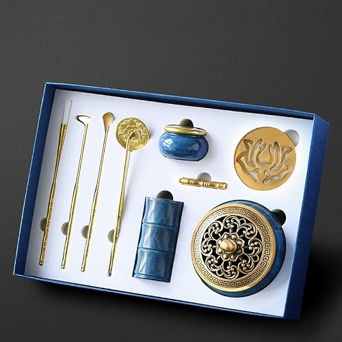 Brass Incense Making Set (no spice) DIY Blue Backflow Tower Kit Incense Cone Molds Brass Pure copper incense seal incense seal tool mold copper incense burner