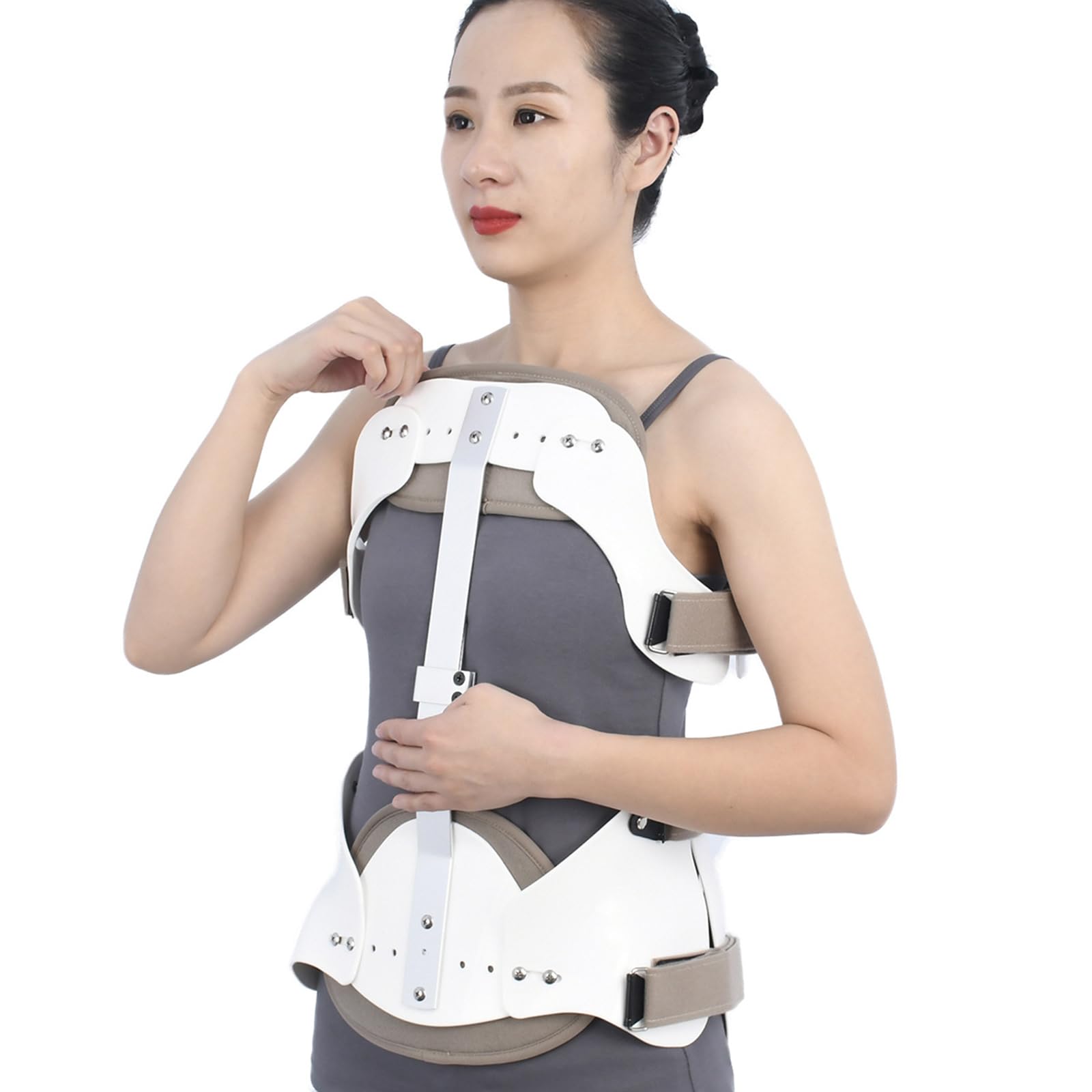 医療用コルセット　背骨/胸椎骨折用　女性用 医療用胸椎コルセット 圧迫骨折（腰椎） サイズ調節可能 - メルカリ