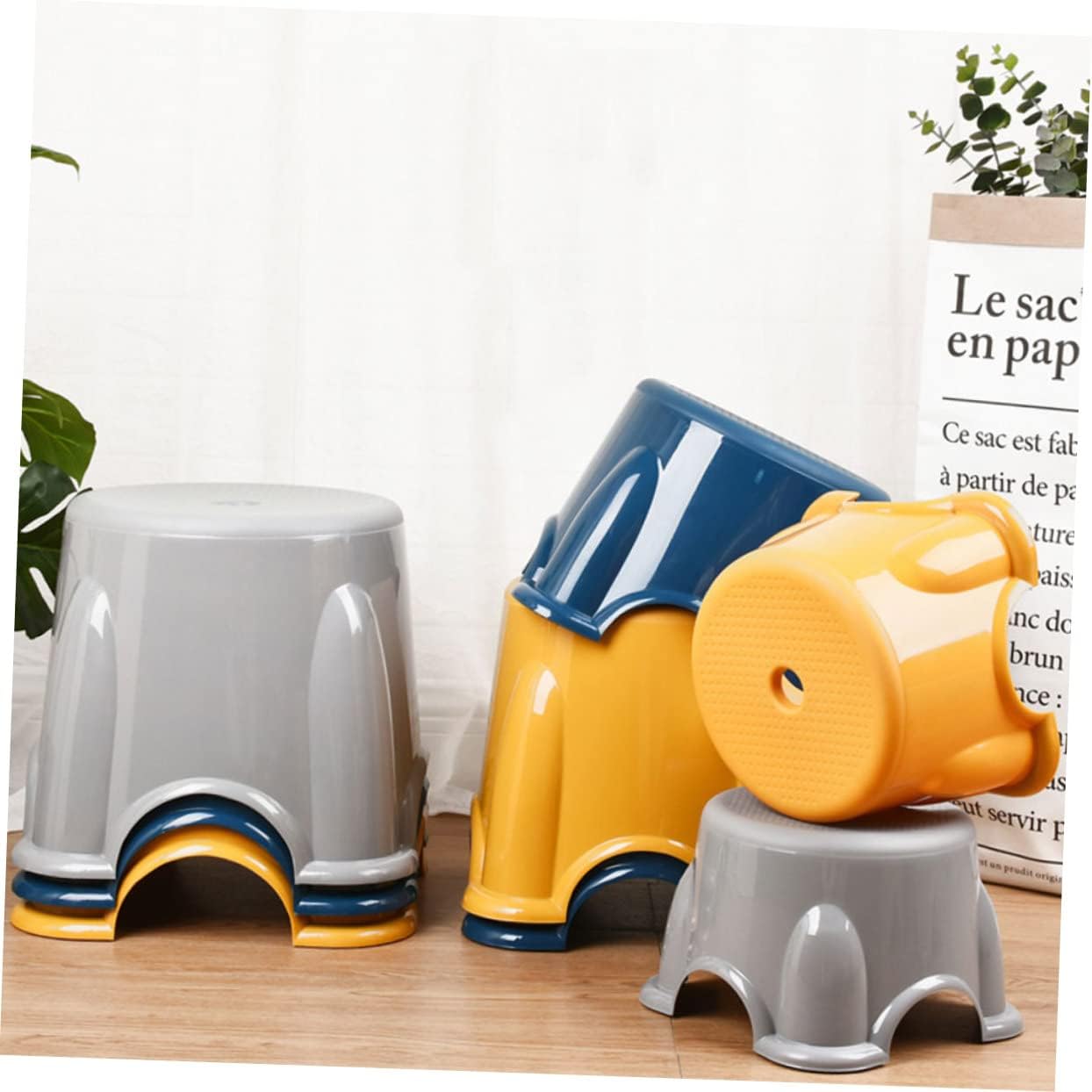 Stackable Skid Stool Chair Potty Seat Boys and Girls Footstool Home Footstool Safe