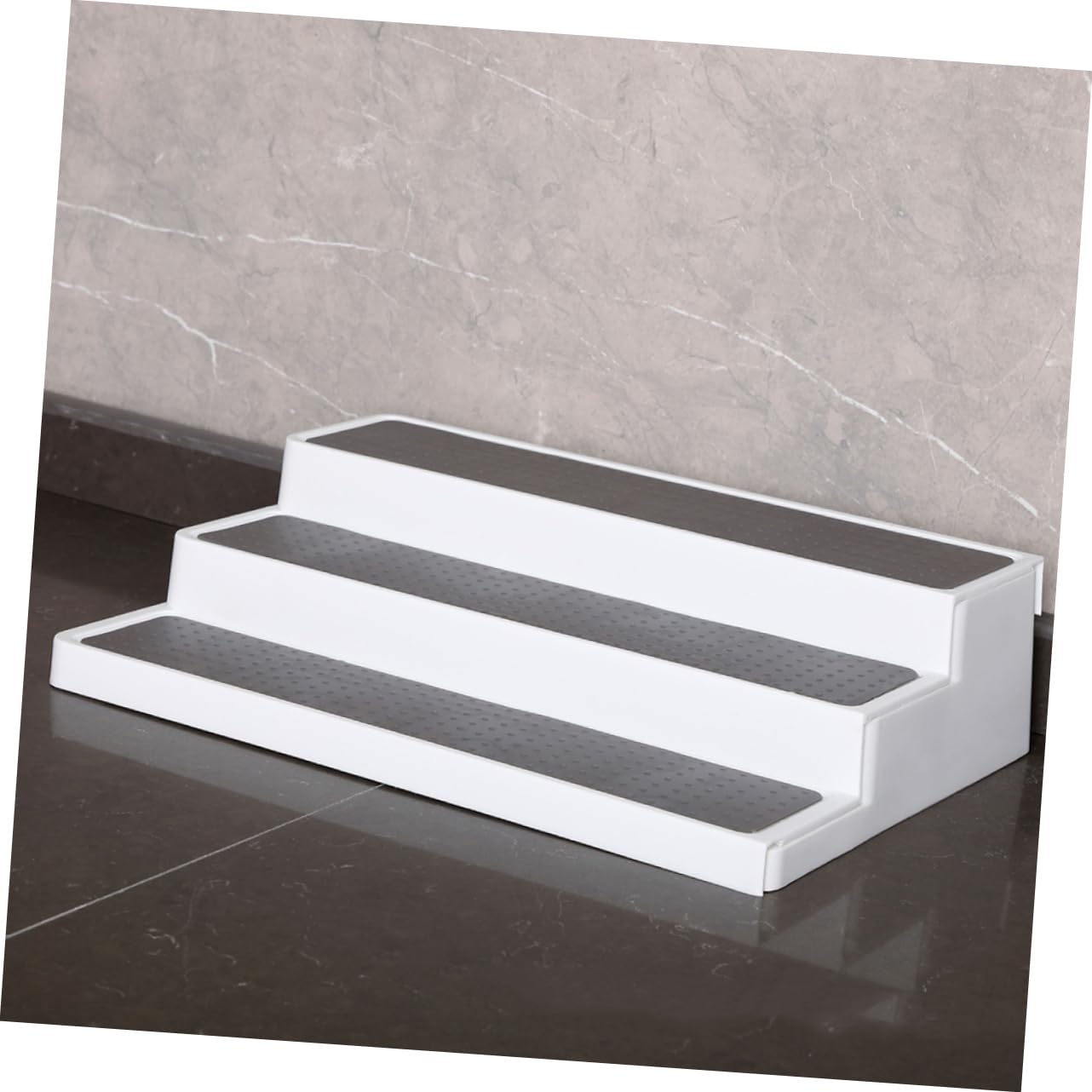 Cabilock 1 Pc estante de condimento de escalera organizador de escalones Estante de escalón de 3 niveles estanterías organizador de botellas de condimentos antideslizante cajón, 30622469N5