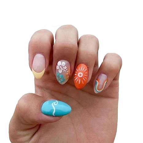 ☀️ Summer Nails: 24pcs French Tip Press-Ons
