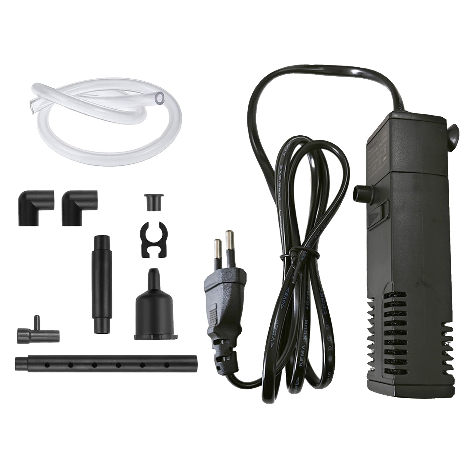 Filtre Intérieur pour Aquarium 20L à 40L – 3 en 1 avec Pompe, Double Filtration, Silencieux et Facile à Installer, Eau Douce et Eau Salée