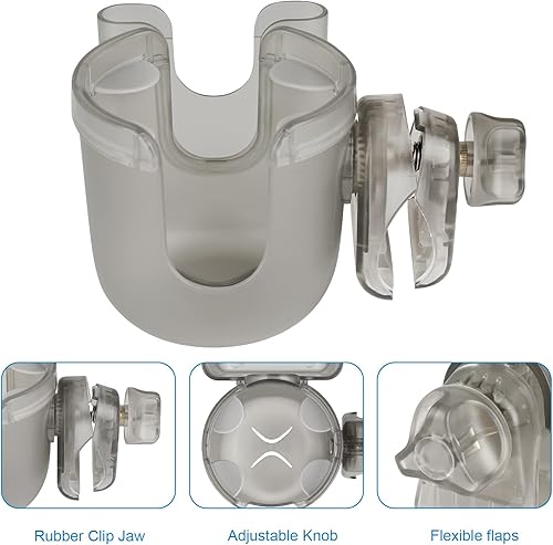 Miniatura 4 de Accmor - Portavasos para cochebicicleta con soporte para teléfono, soporte universal 2 en 1 para coche UPPAbaby, bicicleta, silla de ruedas,