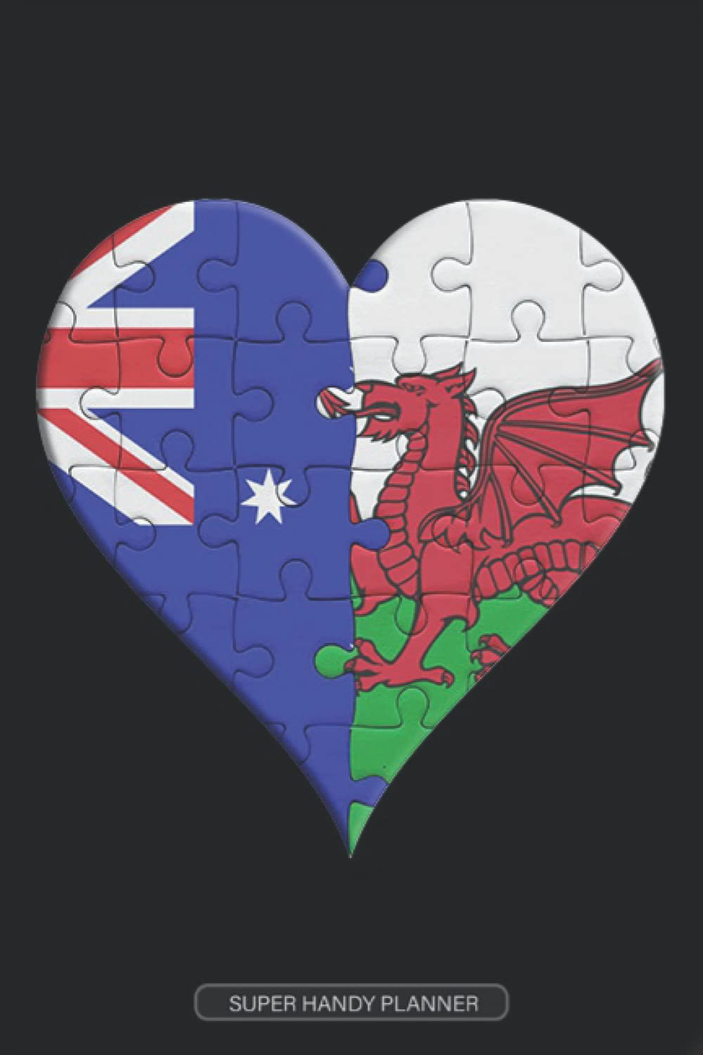 Planner: Australian Welsh Flag United Heart Jigsaw Puzzle Flags Of Australia Wales