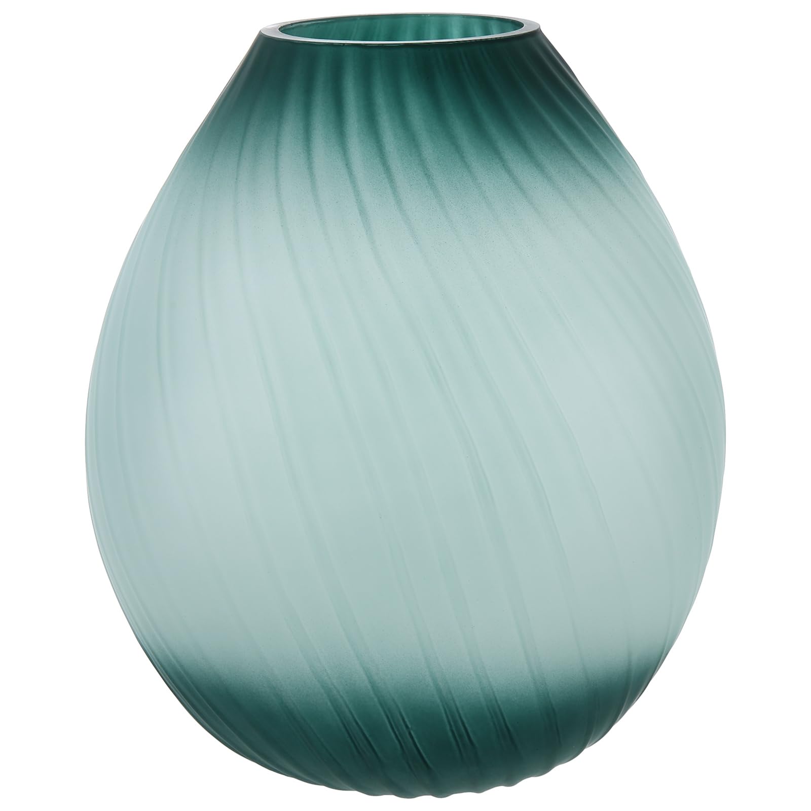 Vase en verre vert idéal pour la décoration de chambre cosy