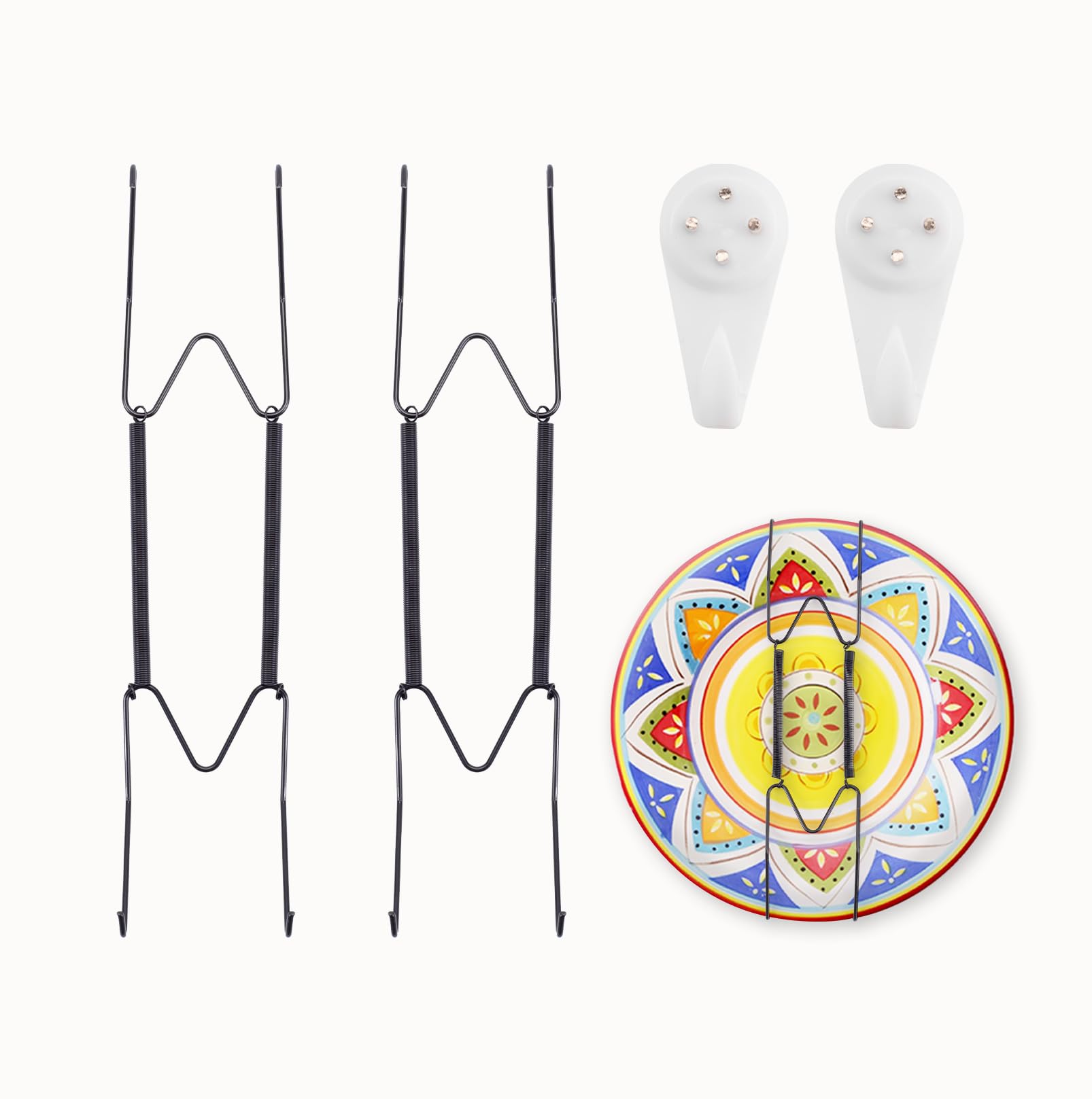 Photo 1 of Litray 2 Pack Black Plate Hangers for Wall (9-12 inch)