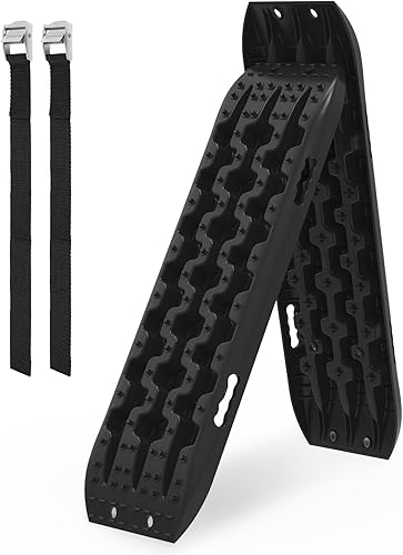 Vista 9 de ZESUPER - Pistas de tracción de recuperación para barro, arena, escalera de neumáticos de nieve, pista de tracción de extracción de vehículos