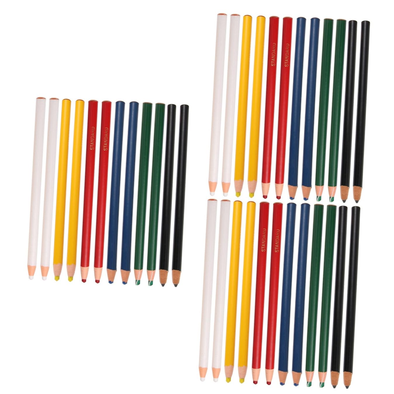 Tofficu 36pezzi Gessetti Cancellabili Per Tessuti e Pelle Marker Peel-off Colori Nero Rosso Blu Verde Giallo Bianco Per Cucito Disegno e Lavori Creativi