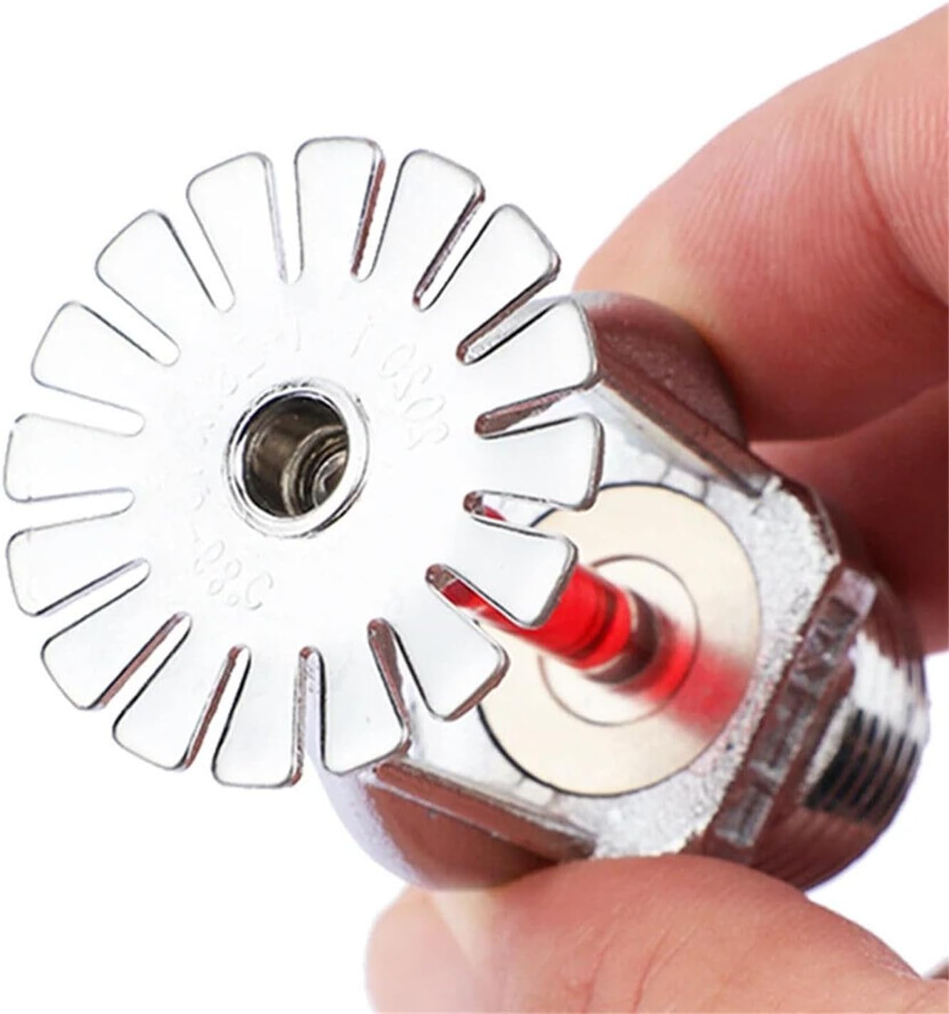 6-Pack Fire Sprinkler Heads 1/2 Inch Thread 155°F (68°C) Quick Response Pendent Type with Universal Wrench for Installation and Maintenance